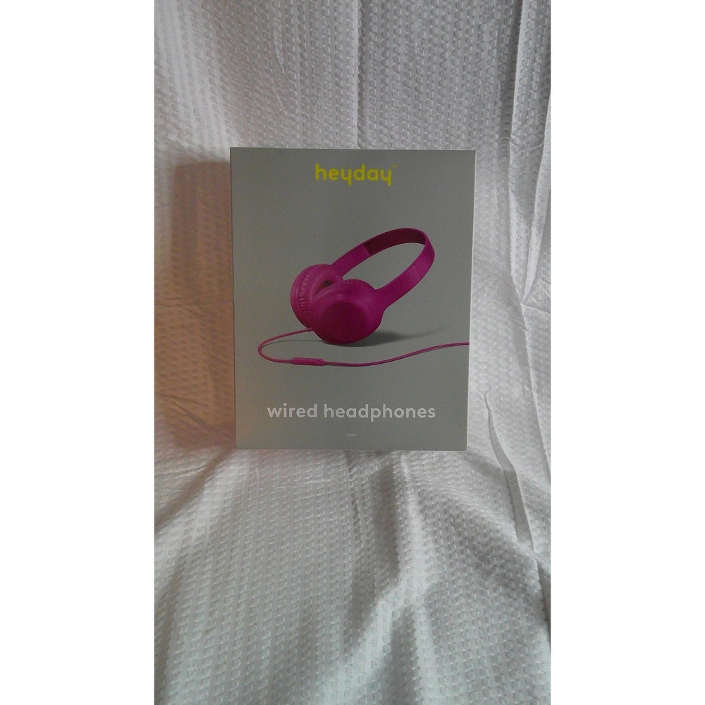 Heyday Wired Headphones Orange Shell & Pink Accent